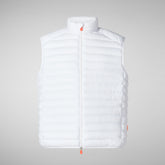 Man's quilted gilet Adam in storm grey | Save The Duck