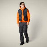 Gilet imbottito uomo Adam grigio nero | Save The Duck