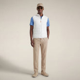 Veste sans manches matelassée Adam blanche pour homme | Save The Duck