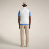 Veste sans manches matelassée Adam blanche pour homme | Save The Duck