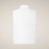 Veste sans manches matelassée Adam blanche pour homme | Save The Duck