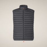 Veste sans manches matelassée Adam gris orage pour homme | Save The Duck