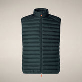 Gilet imbottito uomo Adam verde lucertola | Save The Duck