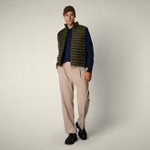 Gilet uomo animal free Danny verde oliva | Save The Duck