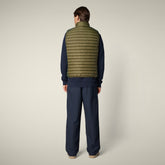 Men's Vest Mohan in Dusty Olive | Save The Duck