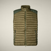 Men's Vest Mohan in Dusty Olive | Save The Duck