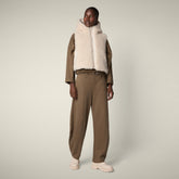 Gilet donna animal free Ayla beige crema | Save The Duck