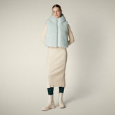 Women's faux fur vest Ayla in Glacier Blue | Save The Duck