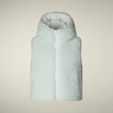 Women's faux fur vest Ayla in Glacier Blue | Save The Duck