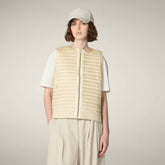 Gilet imbottito donna Mara beige crema | Save The Duck
