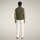 Men's Puffer Vest Fabrice in Snake Green | Save The Duck
