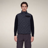 Men's Puffer Vest Fabrice in Blue Black | Save The Duck