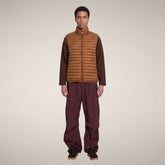 Men's Puffer Vest Vince in Noisette Brown | Save The Duck