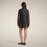 Gilet imbottito donna Arabella blu nero | Save The Duck