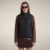 Veste sans manches matelassée Charlotte noir pour femme | Save The Duck