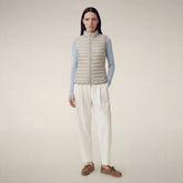 Veste sans manches Aria beige clair pour femme | Save The Duck