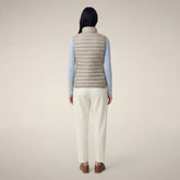 Veste sans manches Aria beige clair pour femme | Save The Duck