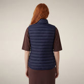 Women's quilted gilet Charlotte in navy blue | Save The Duck