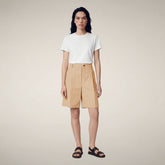 Shorts donna Lysandra beige stardust - ASAP | Save The Duck
