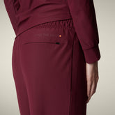 Pantaloni donna Milan bordeaux | Save The Duck