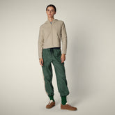 Felpa con zip donna Pear beige - Smartleisure Donna | Save The Duck