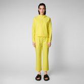 Woman's sweatshirt Pear in starlight yellow - T-shirts & Sweatshirts | Save The Duck
