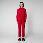 Woman's sweatshirt Pear in tomato red - NEW IN | Save The Duck