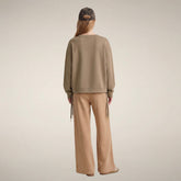 Women's Crewneck Sweatshirt Akemi in Biscuit Beige | Save The Duck