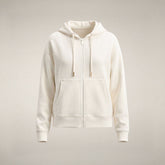 Women's Zip-Up Hoodie Kiku in Cloud White | Save The Duck