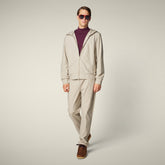 Felpa con zip uomo Luiz beige - Smartleisure Uomo | Save The Duck