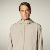 Felpa con zip uomo Luiz beige - Smartleisure Uomo | Save The Duck