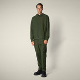 Felpa con zip uomo Luiz verde bosco - Smartleisure Uomo | Save The Duck