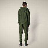 Felpa con zip uomo Luiz verde bosco - Smartleisure Uomo | Save The Duck