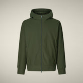 Felpa con zip uomo Luiz verde bosco - Smartleisure Uomo | Save The Duck