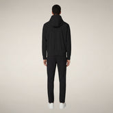 Sweatshirt à capuche noir pour homme - FYI | Save The Duck