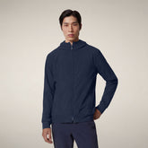 Felpa uomo con cappuccio Luiz blu navy - FYI | Save The Duck