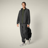 Felpa con zip uomo Tulio nero - Smartleisure Uomo | Save The Duck