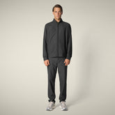 Felpa con zip uomo Tulio nero - Smartleisure Uomo | Save The Duck