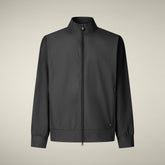Felpa con zip uomo Tulio nero - Smartleisure Uomo | Save The Duck