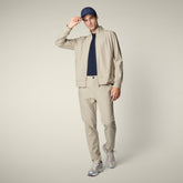 Felpa con zip uomo Tulio beige - Smartleisure Uomo | Save The Duck