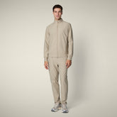Felpa con zip uomo Tulio beige - Smartleisure Uomo | Save The Duck