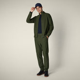 Felpa con zip uomo Tulio verde bosco - Smartleisure Uomo | Save The Duck