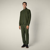 Felpa con zip uomo Tulio verde bosco - Smartleisure Uomo | Save The Duck