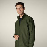 Felpa con zip uomo Tulio verde bosco - Smartleisure Uomo | Save The Duck