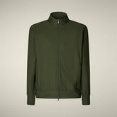 Felpa con zip uomo Tulio verde bosco - Smartleisure Uomo | Save The Duck