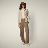 Felpa con zip donna Pella beige - Smartleisure Donna | Save The Duck