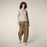 Felpa con zip donna Pella beige - Smartleisure Donna | Save The Duck