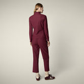 Felpa con zip donna Pella bordeaux - Smartleisure Donna | Save The Duck