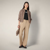 Women's Bomber Jacket Alana with leopard print - Fyi | Save The Duck