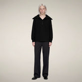 Women's Half-Zip Top Hinata in Black | Save The Duck